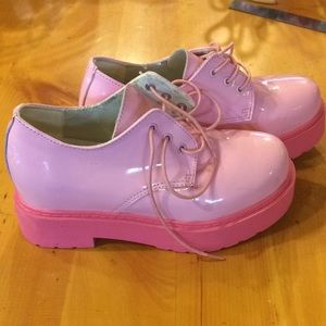Iijin bubble gum pink patent leather shoe 38